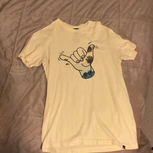 WORN ONCE Beachy Quiksilver Shaka-design T-shirt